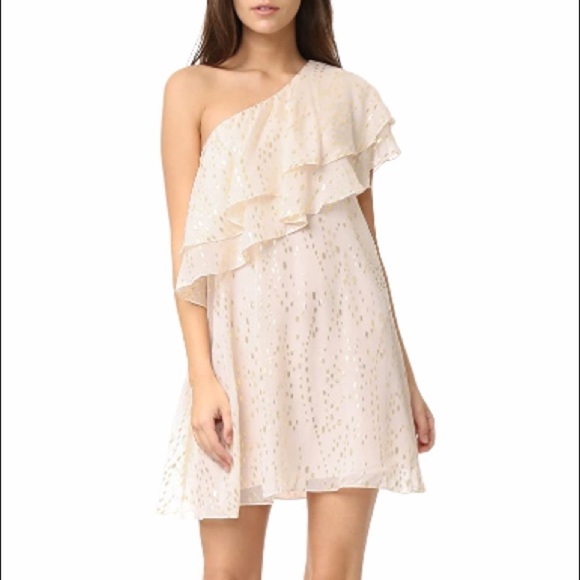 Rachel Zoe Leigh One Shoulder Spotted Fil Coupe - Picture 1 of 8